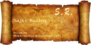 Sajti Rozina névjegykártya